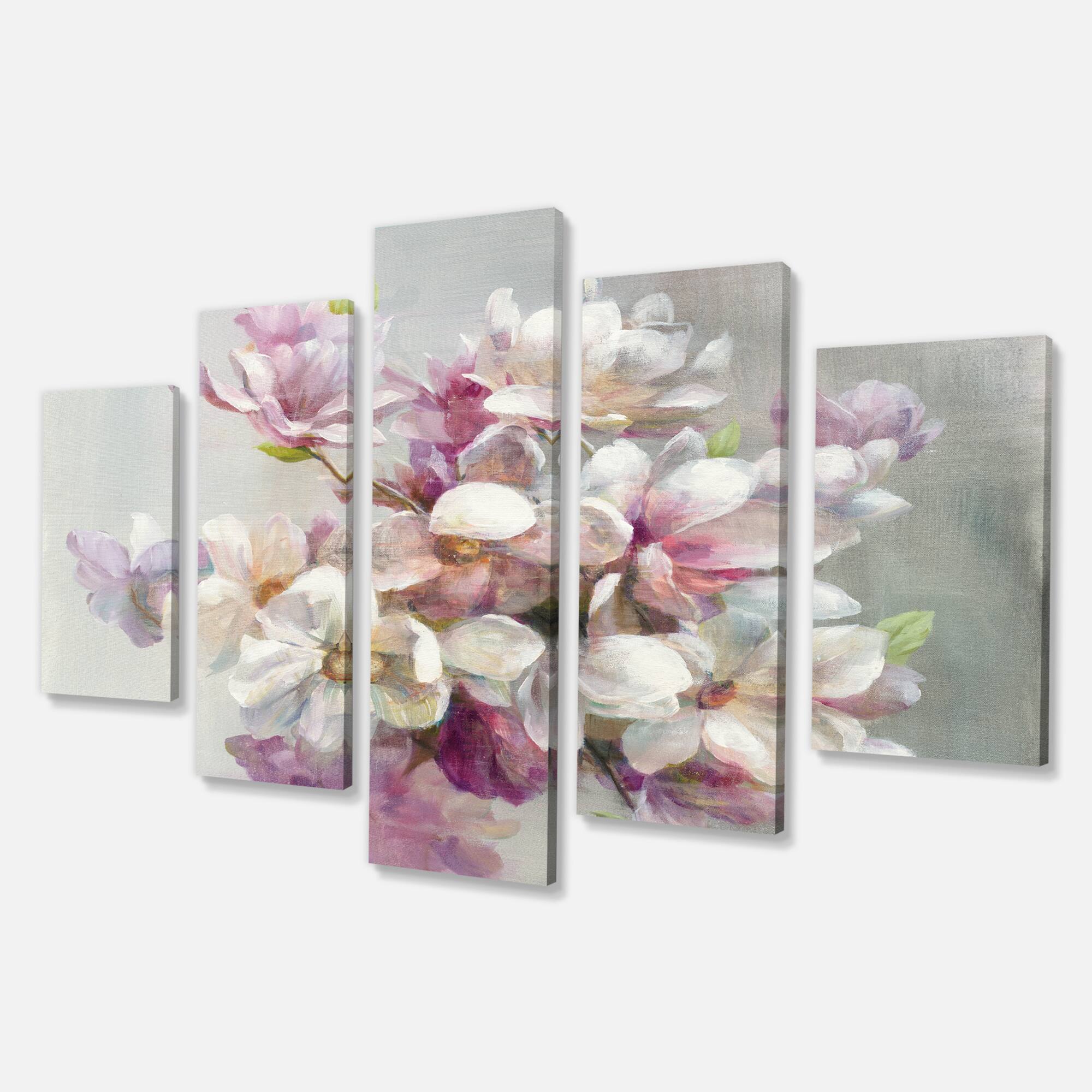 Designart - Pink Magnolia Flowers
